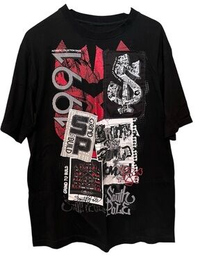 South Pole black short sleeve tee shirt men’s size XL